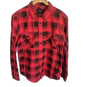 Brixton Flannel Button Down Long Sleeve Shirt Plaid Mens Medium Skate